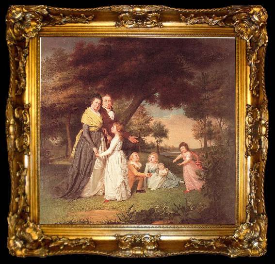 framed  James Peale The Artist and His Family, ta009-2
